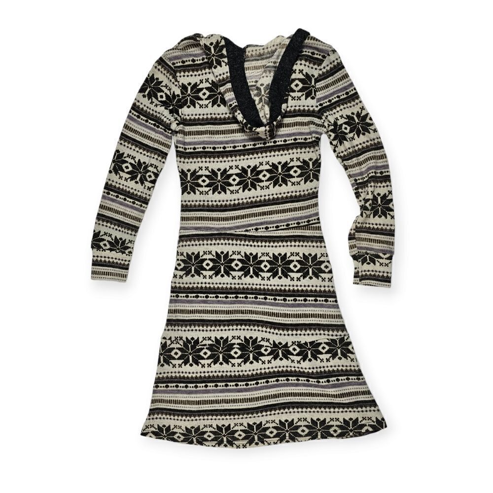 Earthbound Winter Snowflake Hoodie Sweater Dress Women's Size Small‎ - Picture 6 of 10